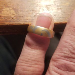 18kt gold and platinum ring NEW OLD STOCK